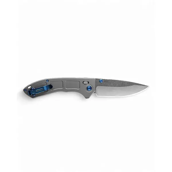 Benchmade NARROWS AXIS 灰鈦柄藍指柱折刀-M390鋼-0