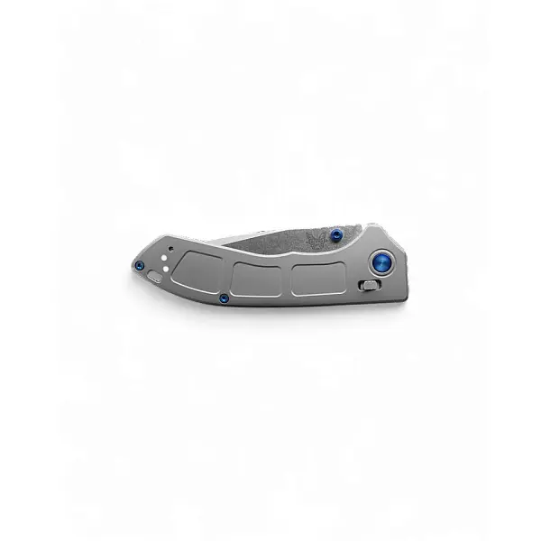 Benchmade NARROWS AXIS 灰鈦柄藍指柱折刀-M390鋼-0