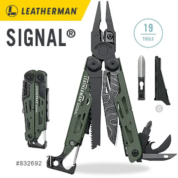 Leatherman Signal Topo 等高線綠柄工具鉗/尼龍套