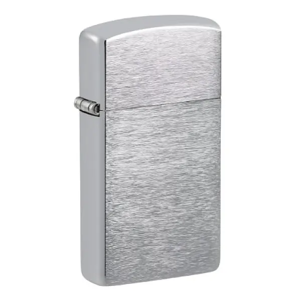 Zippo 1610 Slim® BR Finish Chrm 窄版經典拉絲紋打火機