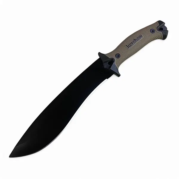 Kershaw Camp 10 野營大砍刀-狼棕 65Mn鋼/橡膠柄/黑刃-0