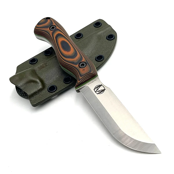 WTG Nomad Bushcrafter 叢林工匠 25度刃特別版/黑橘柄綠襯/N690鋼