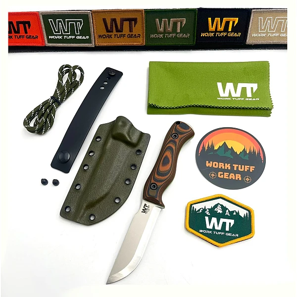 WTG Nomad Bushcrafter 叢林工匠 25度刃特別版/黑橘柄綠襯/N690鋼<不二價>-0