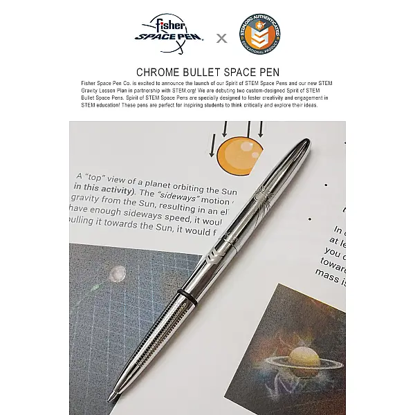 Fisher STEM系列 銀色子彈型太空筆-0
