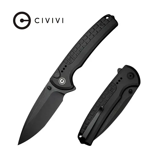 Civivi Sentinel Strike II 黑鋁+FRN柄折刀 Nitro-V鋼/按鈕鎖