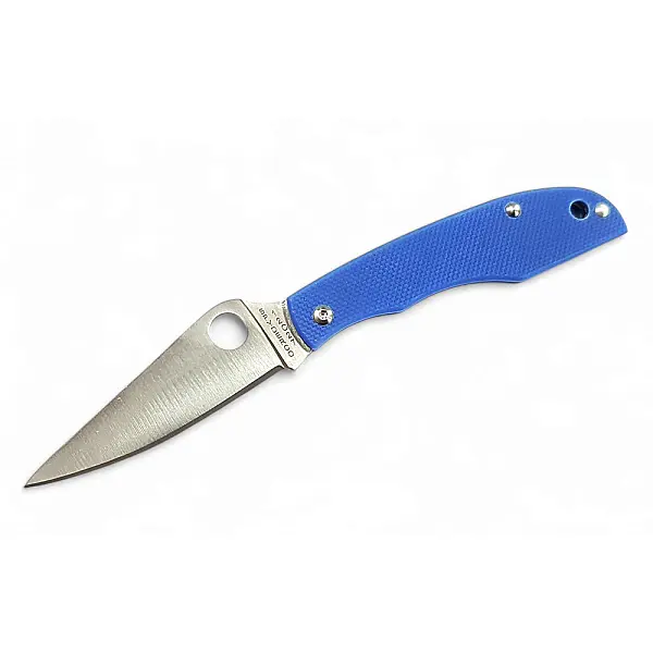 Spyderco Grasshopper™ 蚱蜢 藍G10柄無鎖定小折刀