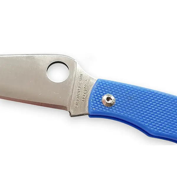 Spyderco Grasshopper™ 蚱蜢 藍G10柄無鎖定小折刀-0