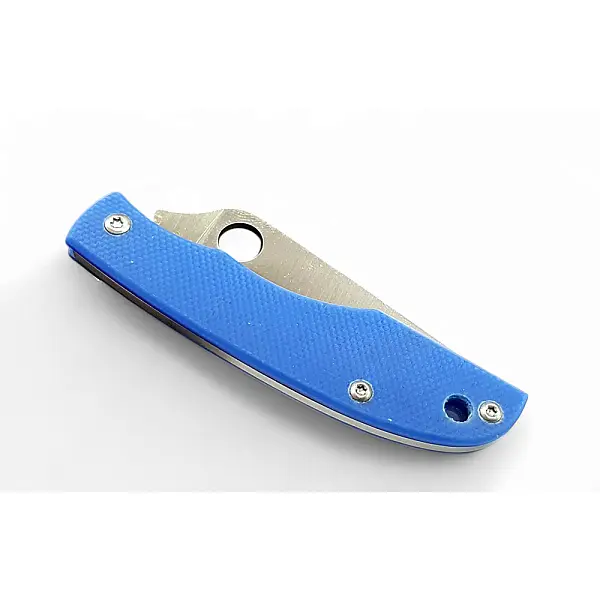 Spyderco Grasshopper™ 蚱蜢 藍G10柄無鎖定小折刀-0