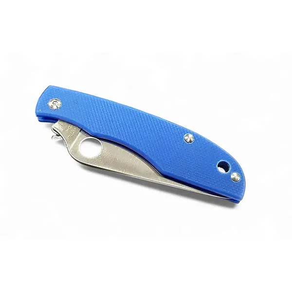 Spyderco Grasshopper™ 蚱蜢 藍G10柄無鎖定小折刀-0
