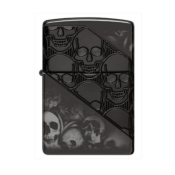 Zippo Skull Collage Design 骷髏拼貼防風打火機-贈大油 <不二價>-0