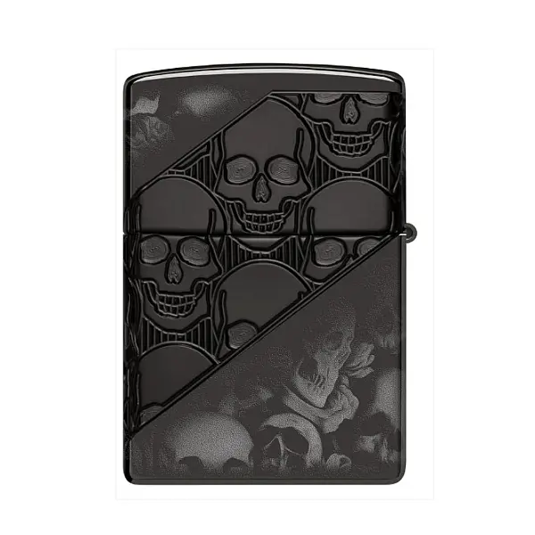 Zippo Skull Collage Design 骷髏拼貼防風打火機-贈大油 <不二價>-0