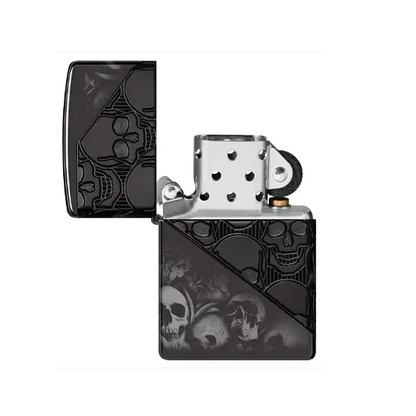 Zippo Skull Collage Design 骷髏拼貼防風打火機-贈大油 <不二價>-0