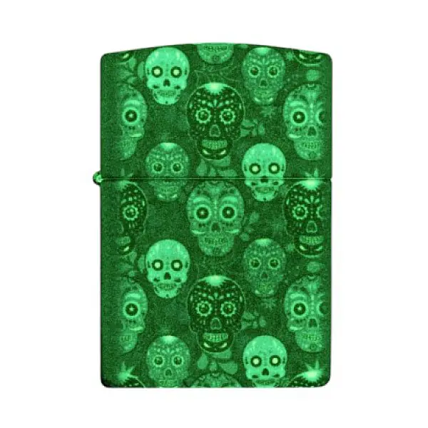 Zippo 糖骷髏(夜光漆)防風打火機-贈小油 <不二價>-0