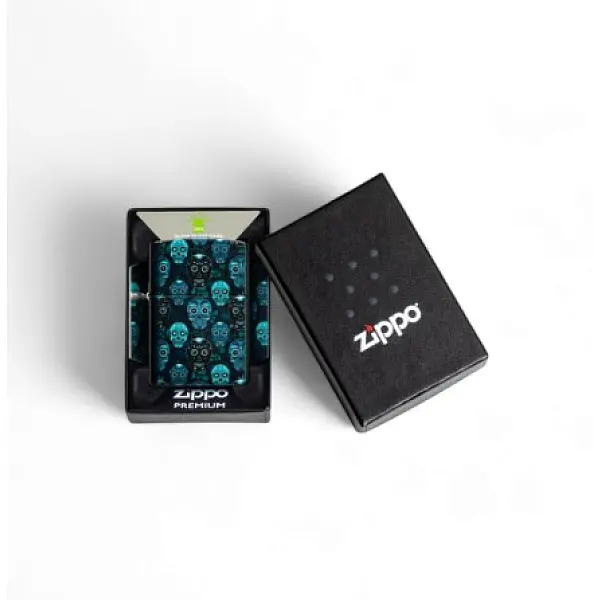 Zippo 糖骷髏(夜光漆)防風打火機-贈小油 <不二價>-0
