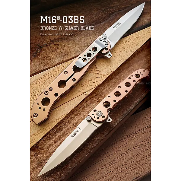 CRKT M16®-03BS BRONZE W/SILVER BLADE折刀-0
