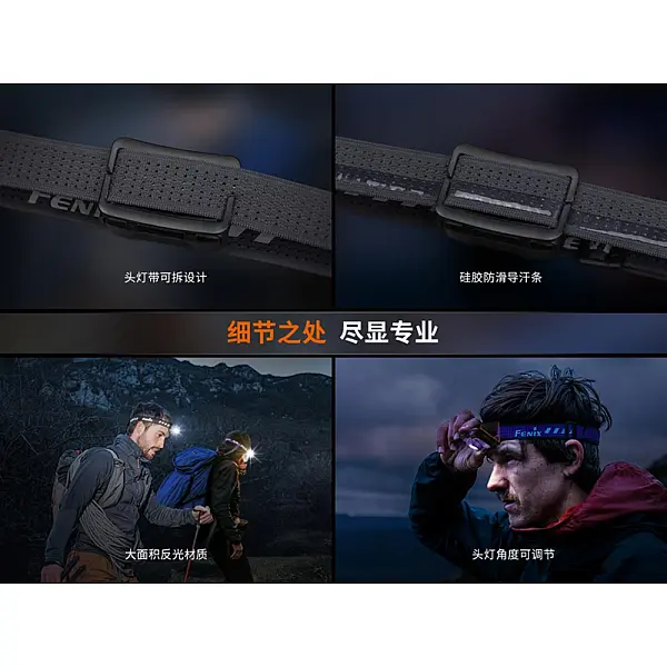 Fenix HL12R V2.0 戶外超輕充電頭燈-魅惑紫 500流明/Type-C直充/二年保固-0