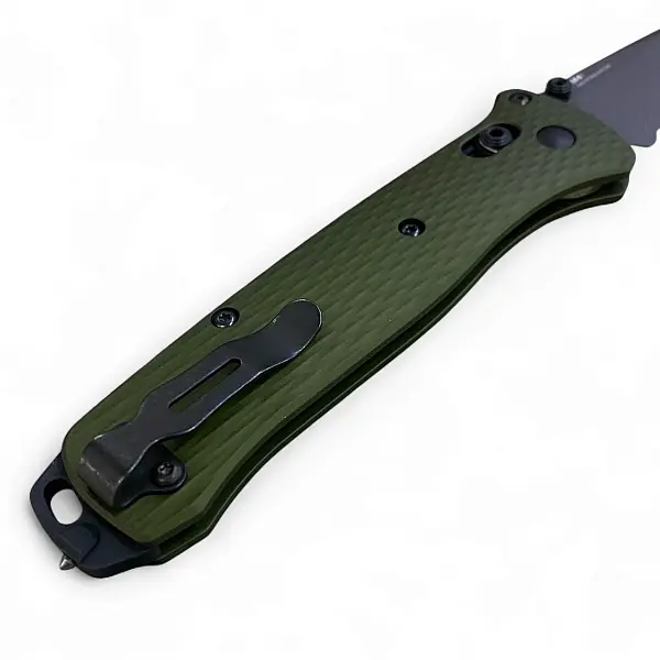 Benchmade BAILOUT 綠鋁柄Tanto半齒刃折刀-0