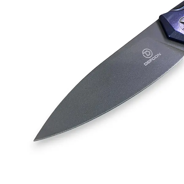 DEFCON KABUTO S35VN鋼/藍鈦柄/氮化矽塗層折刀-0