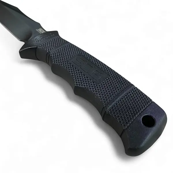 【瑞棋精品名刀】SOG SEAL PUP ELITE-BLK AUS8鋼/黑刃直刀-0