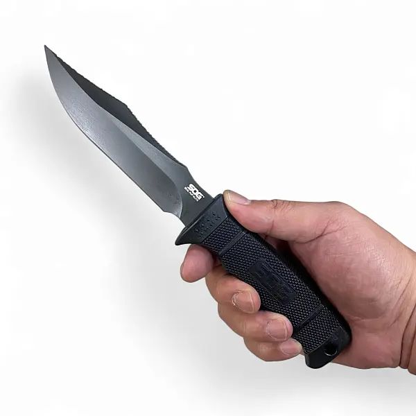 【瑞棋精品名刀】SOG SEAL PUP ELITE-BLK AUS8鋼/黑刃直刀-0