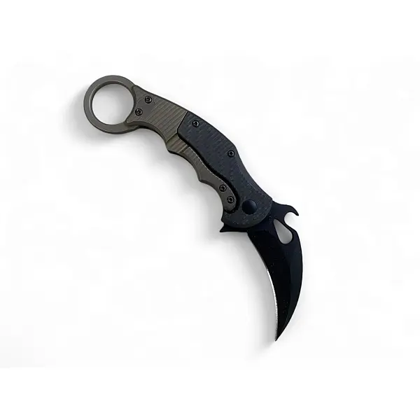Fox Knives FKMD Karambit Elmax鋼/碳纖+銅色鈦柄