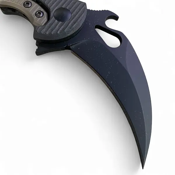 Fox Knives FKMD Karambit Elmax鋼/碳纖+銅色鈦柄-0