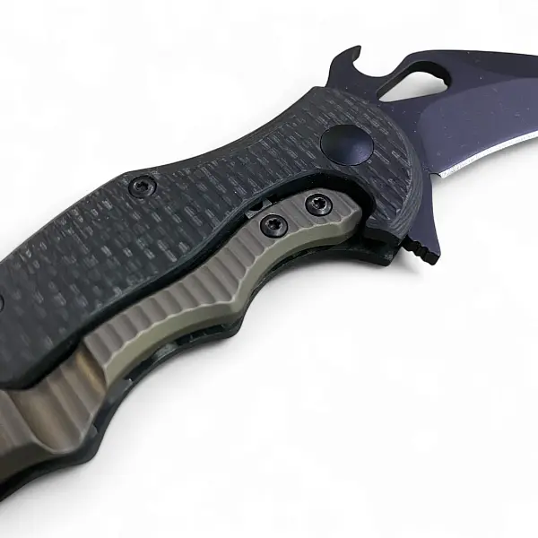 Fox Knives FKMD Karambit Elmax鋼/碳纖+銅色鈦柄-0