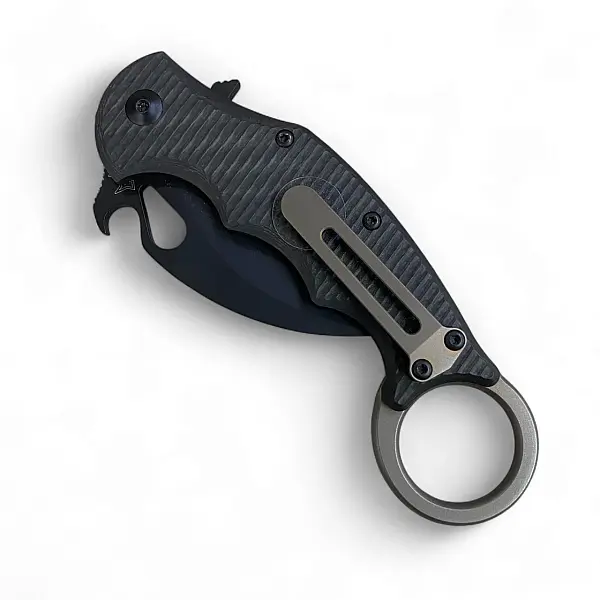 Fox Knives FKMD Karambit Elmax鋼/碳纖+銅色鈦柄-0
