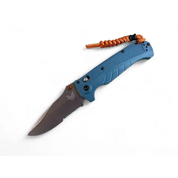Benchmade Adira 海藍Grivory柄/AXIS鎖/半齒刃折刀
