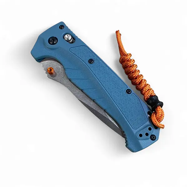 Benchmade Adira 海藍Grivory柄/AXIS鎖/半齒刃折刀-0