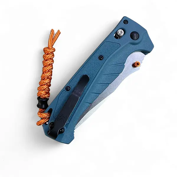 Benchmade Adira 海藍Grivory柄/AXIS鎖/半齒刃折刀-0