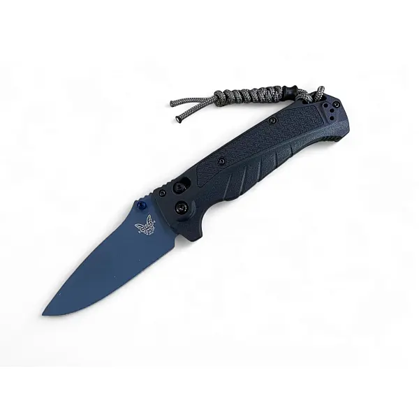 Benchmade Adira 黑Grivory柄/藍陶瓷塗層/平刃折刀