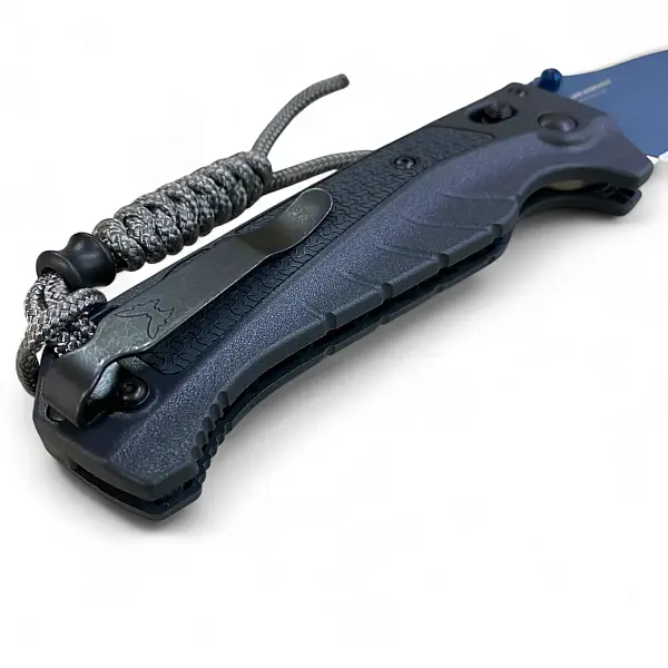 Benchmade Adira 黑Grivory柄/藍陶瓷塗層/平刃折刀-0