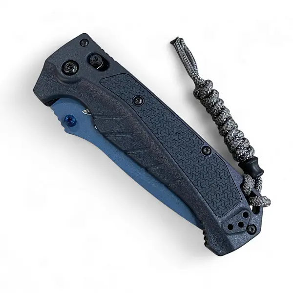 Benchmade Adira 黑Grivory柄/藍陶瓷塗層/平刃折刀-0