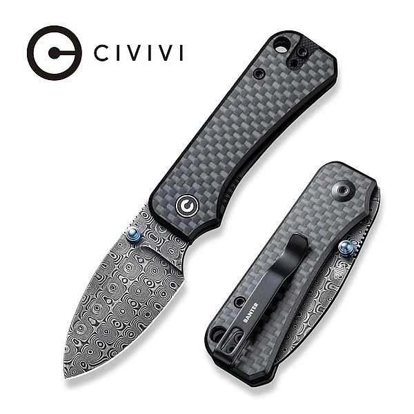 Civivi C19068S-DS1 Baby Banter 碳纖柄/大馬鋼折刀