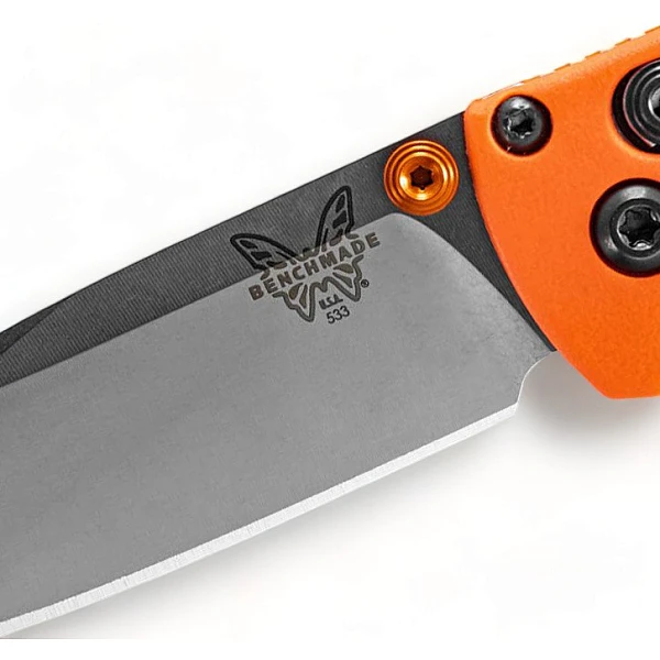 Benchmade 533 MINI BUGOUT橘Grivory柄折刀-0