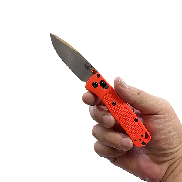 Benchmade 533 MINI BUGOUT橘Grivory柄折刀-0