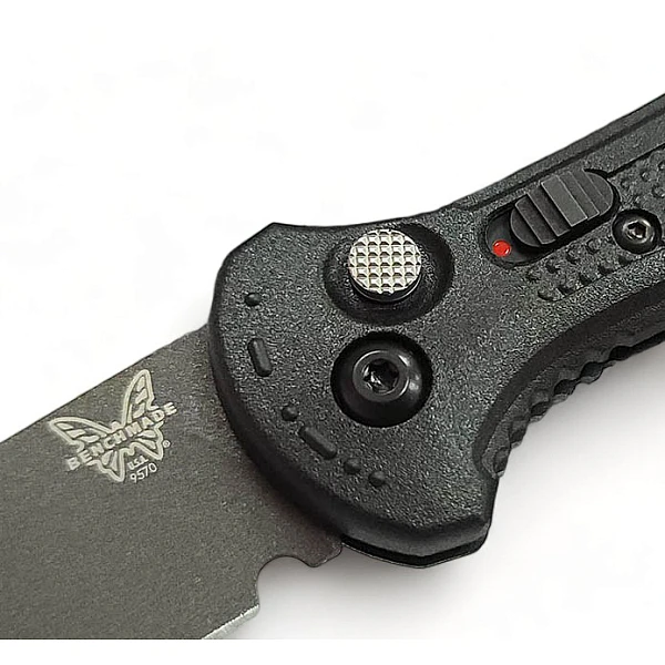 Benchmade 9570BK Mini Claymore D2鋼/黑柄黑刃/自動刀-0
