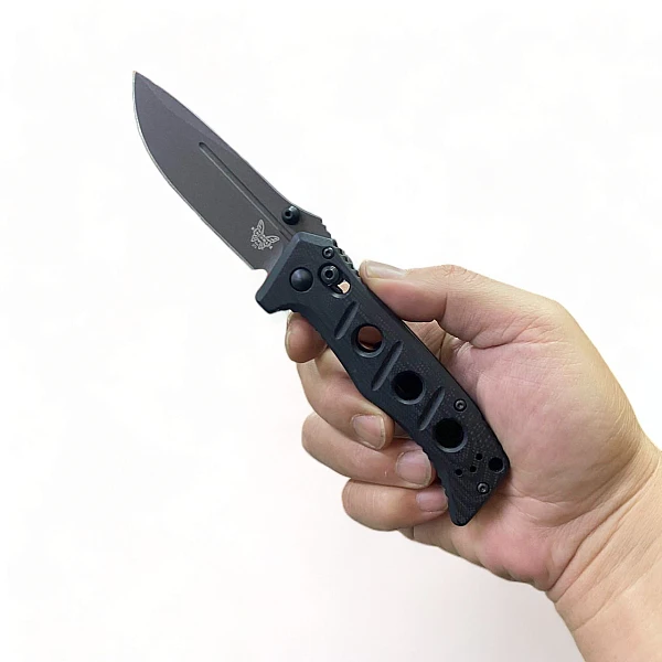 Benchmade 273GY-1 Mini Adamas AXIS折刀/黑柄黑平刃-0