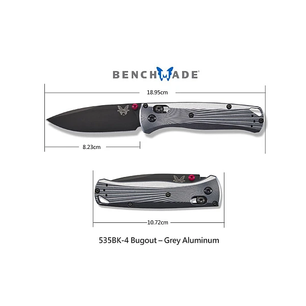 Benchmade 535BK-4 Bugout AXIS 銀灰鋁柄折刀/M390鋼-0