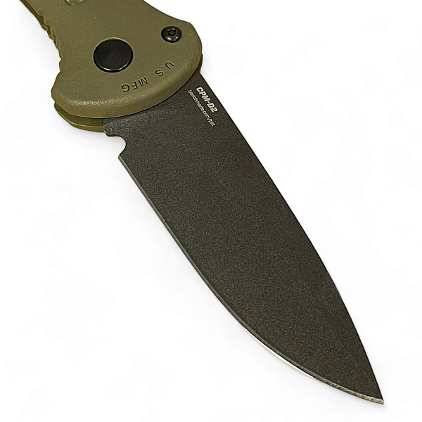 Benchmade 9570BK-1 Mini Claymore 棕綠柄黑刃自動刀 D2鋼-0