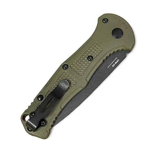 Benchmade 9570BK-1 Mini Claymore 棕綠柄黑刃自動刀 D2鋼-0