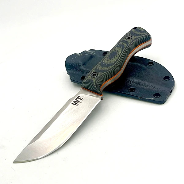 WTG Nomad Bushcrafter 叢林工匠 野營小刀 N690鋼/緞面/黑綠柄橘襯