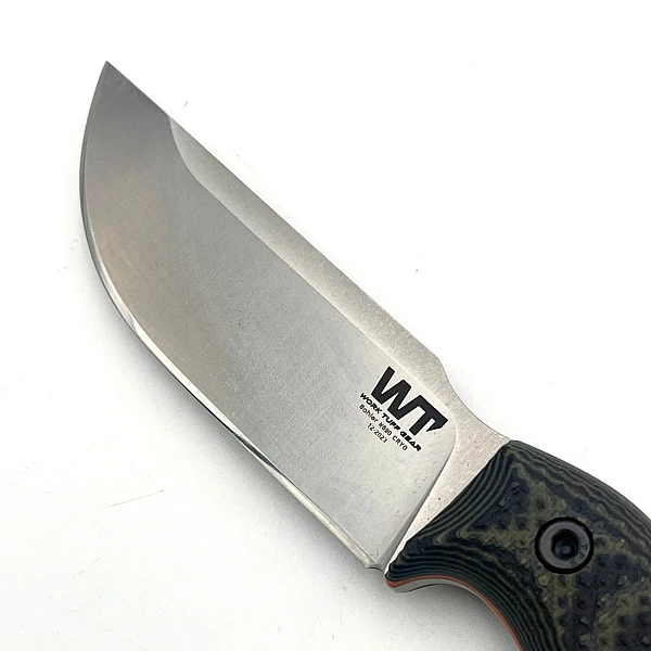 WTG Nomad Bushcrafter 叢林工匠 野營小刀 N690鋼/緞面/黑綠柄橘襯 <不二價>-0