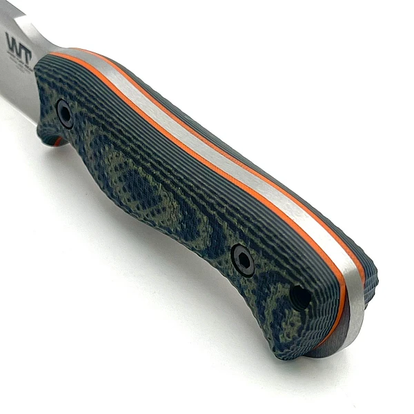 WTG Nomad Bushcrafter 叢林工匠 野營小刀 N690鋼/緞面/黑綠柄橘襯 <不二價>-0