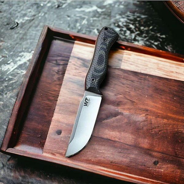 WTG Nomad Bushcrafter 叢林工匠 野營小刀 N690鋼/緞面/黑綠柄橘襯 <不二價>-0