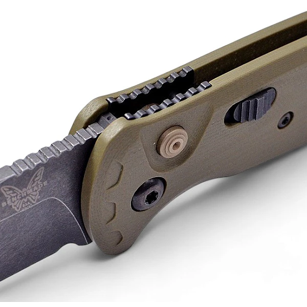 Benchmade 4300BK-02 CLA 橄欖綠G10柄側彈刀-0