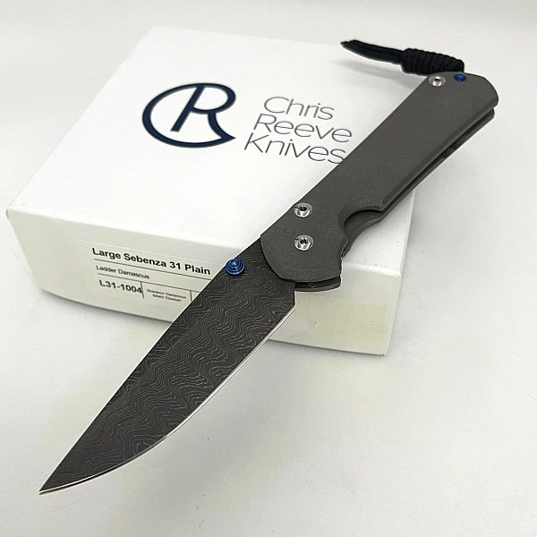 Chris Reeve LARGE SEBENZA 31 Ladder 噴沙鈦柄大馬鋼折刀 <單一特價>-0