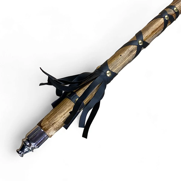 S-TEC Chief’s Tomahawk with pipe 皮革纏繞菸斗斧-0