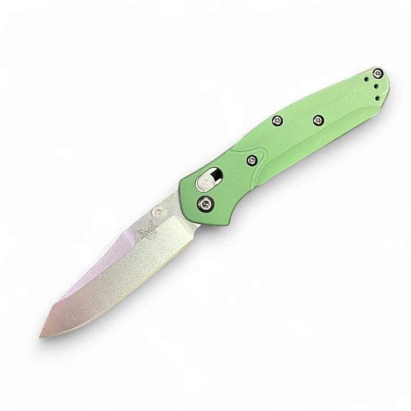 Benchmade MINI OSBORNE 綠鋁柄銀刃折刀/CPM-S30V鋼